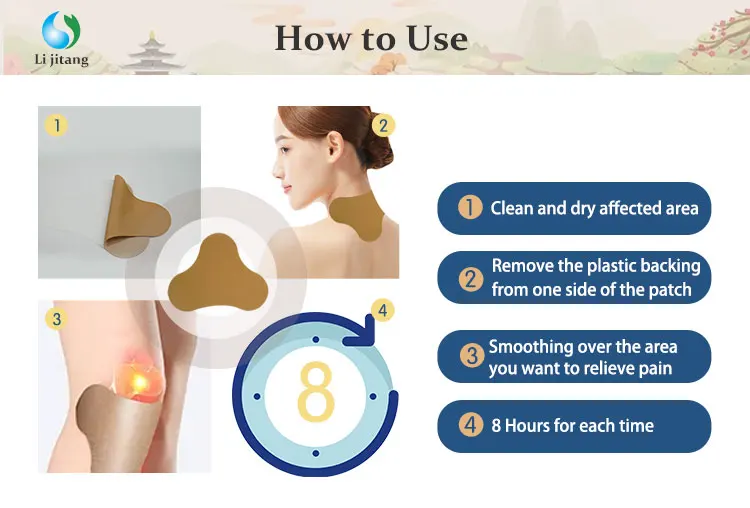 Chinese Pain Patches Herbal Cervical Spine Pain Relieving Plaster Cervical Vertebra Pain Patch for Muscle Joint Ache