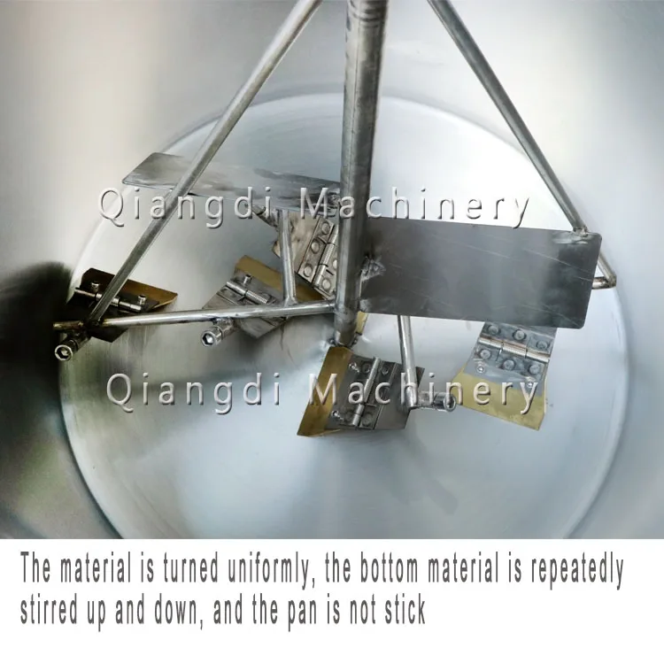 Industrial Incline Food Paste Lpg Nature Gas Cooking Equipment Jam Meat Soup Cooking Pot with Mixer