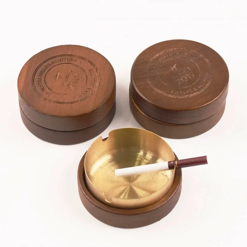 Пепельница деревянная с бесплатной гравировкой 1 шт.