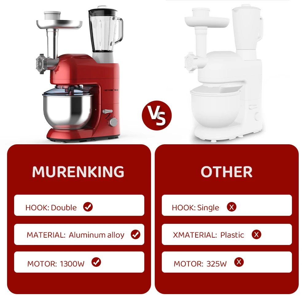 Kitchen planetary mixer 5l mixer grinder blender juicer cake mixture machine