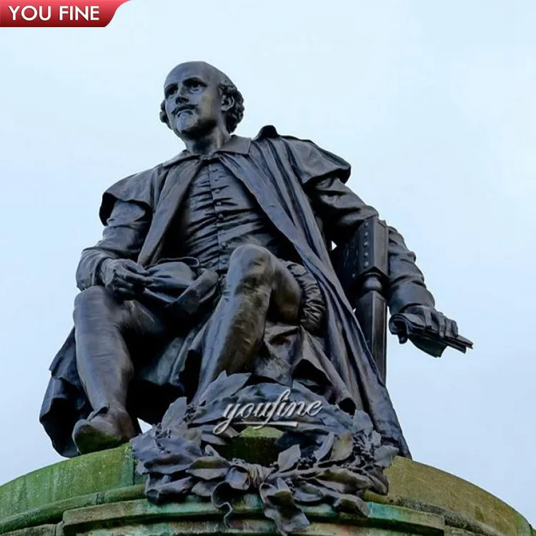 Famous Life Size Outdoor Literary Giant Bronze Shakespeare Statue Sculpture