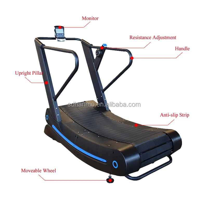 Alibaba Online Shopping Manual Treadmill Curved,Woodway Curve Treadmill,Non Electric Motorless Treadmill Curve