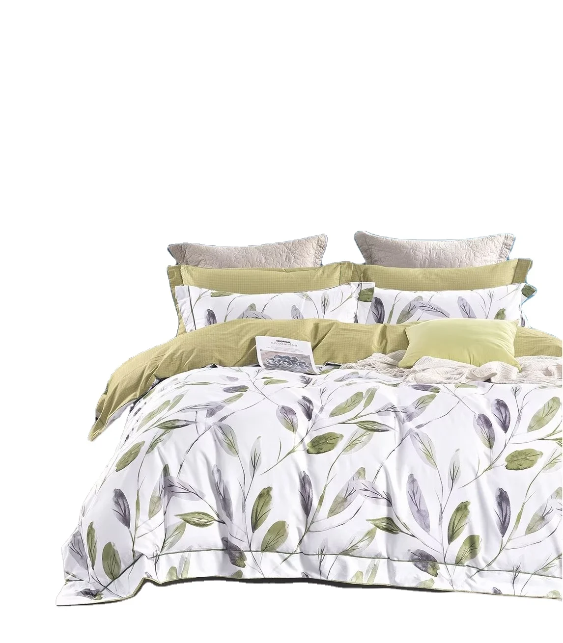 QSY Floral Duvet Comforter Cover Bedding Set King Size-Floral Print Lightweight Elegant Aesthetic Microfiber Bedcovern Resistant