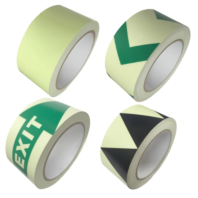 Hot Selling Weather Resistant Glow in the Dark Night Waterproof PVC Fluorescent Luminous Self Adhesive Tape