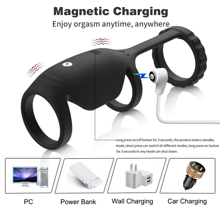 Juguetes Sexuales Para Hombres Y Mujeres Lasting Enlarge Cock Stimulate Penis Vibrating Ring