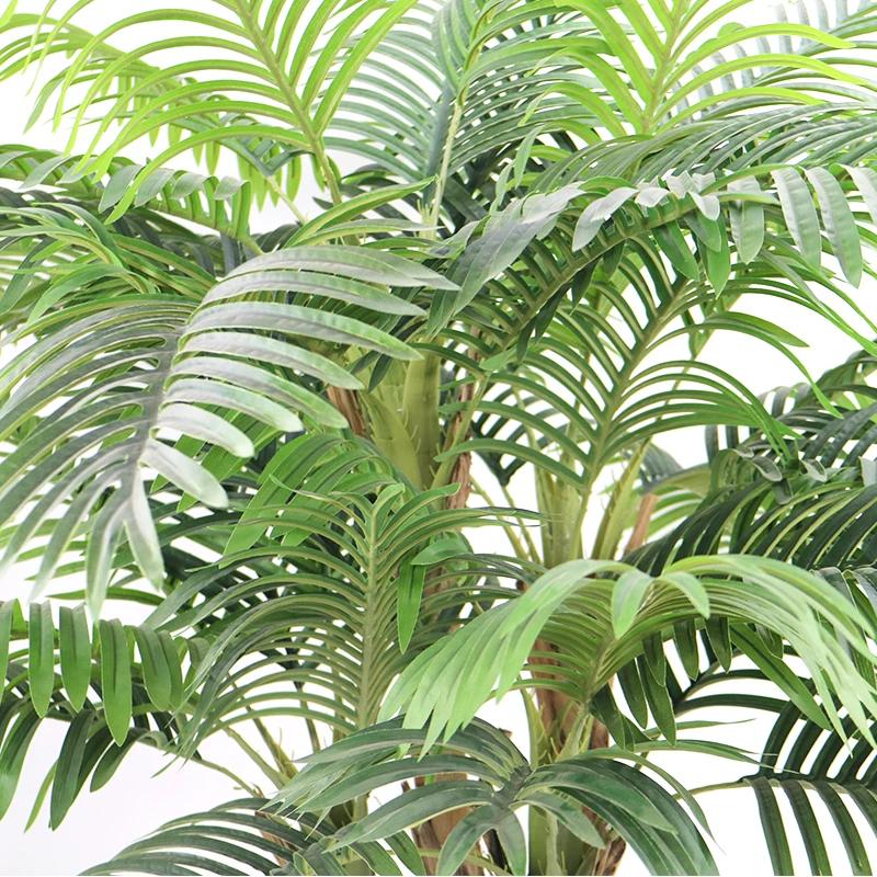 Хорошее качество партия 4 ствола искусственная Пальма areca с кастрюлей