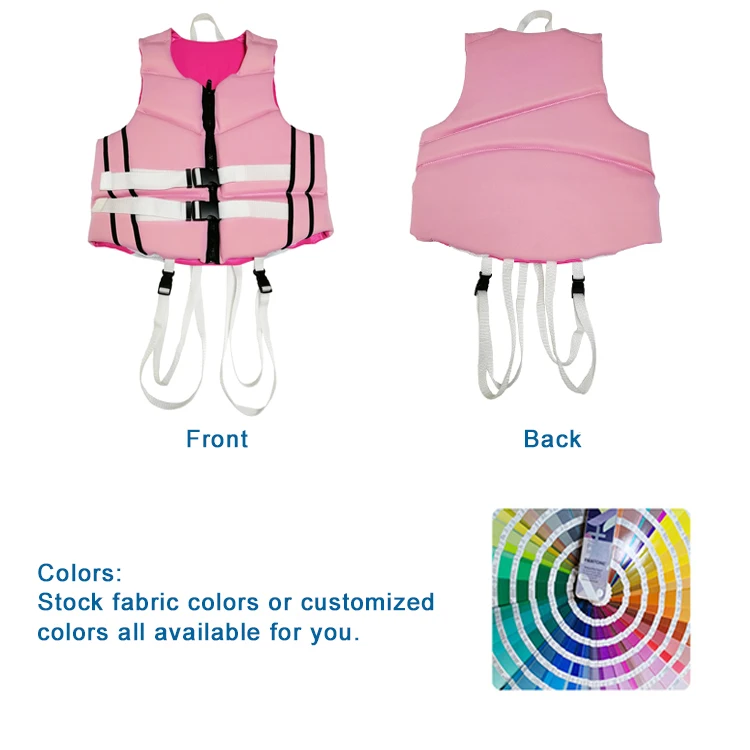 Pink Adult Buoyancy Floating Swim Vest Neoprene Life Jacket with Adjustable Safety Strap for Woman Paddle Boarding Kayaking