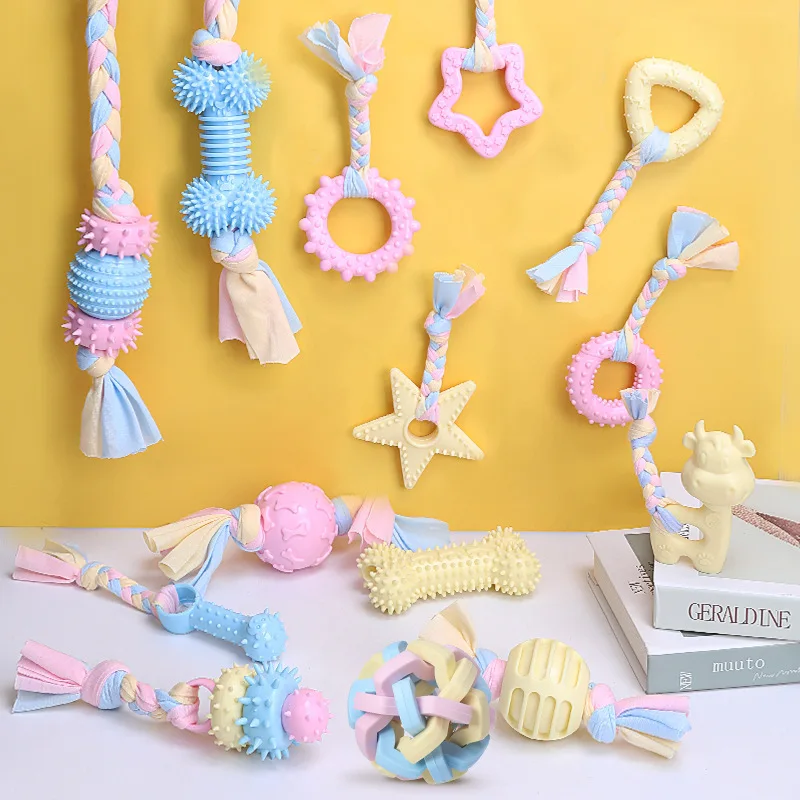 Dental chew knock cat dog toys TPR toy for funny