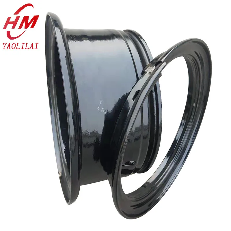 Custom Forklift wheel rim front wheel 2 piece 7.00T-15 steel wheel rims for 28x9-15 tire