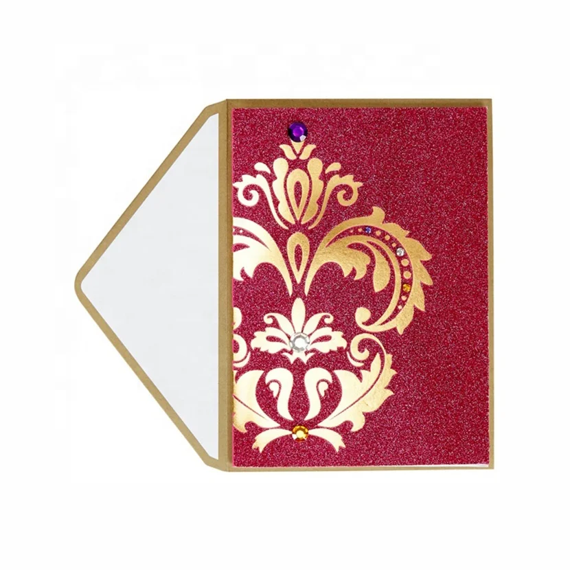 Custom Handmade Shiny Gold Foil Glitter Cards, Thank You Invitation Greeting Cards