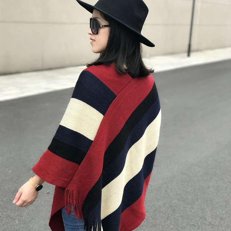 Fashion Woman Clothing Winter Knitted Patterns Crochet Handmade Sweater Poncho Women Scarf Shawls Lady Scarf Acrylic RUNMEIFA