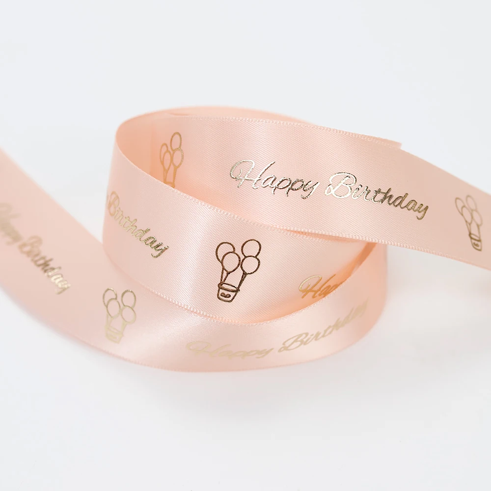 High Quality Customized 3D Embossed Logo Satin Ribbons Grosgrain Fabric for Gift & Party Packaging Wholesale Satin Ribbons