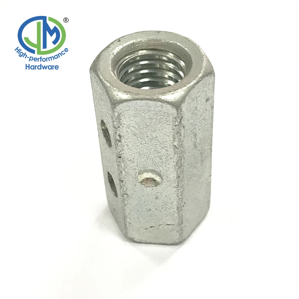 Din 6334 Carbon Steel Plated Aluminum Anodized Stainless Steel Sleeve Barrel Nut Hex Round Coupling Nut