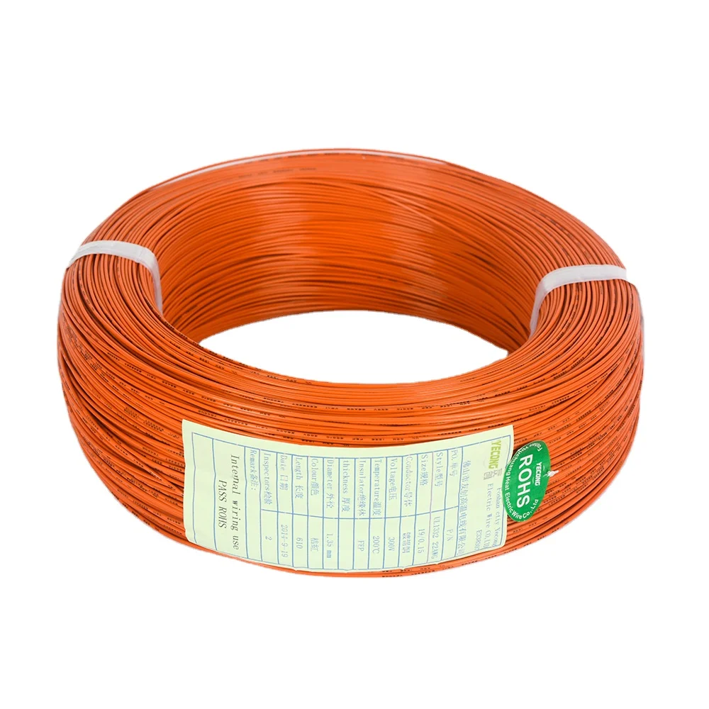 1.5 mm electric wire FEP fire resistant cable price fep wire 20 22 24 awg