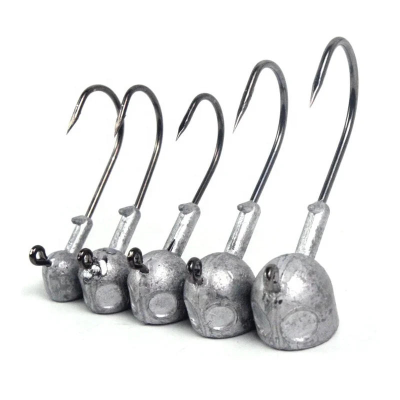 High quality  Professional long shot lead jig head hook bass fishing lead jig fishing hook
