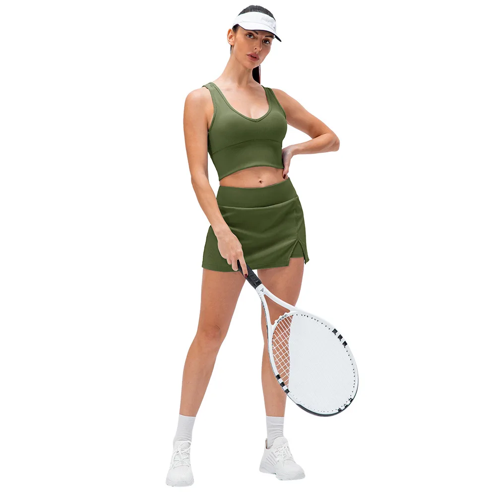 custom Want to move women tight tennis skirt anti-light high waist sports yoga fitness golf shorts dress with pockets