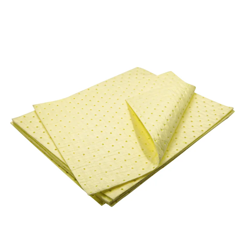 Pro-environment Yellow Color Chemical Absorbent Emergency Hazmat Spill Pads Mat