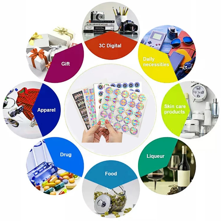 Hologram Security Code Sticker Sheet Label for High Counterfeiting Security Equipment Easy Use Foil Stickers in Guangzhou