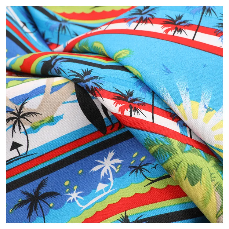 Оптовая продажа, водонепроницаемая пляжная короткая ткань из 100% полиэстера с цветочным принтом