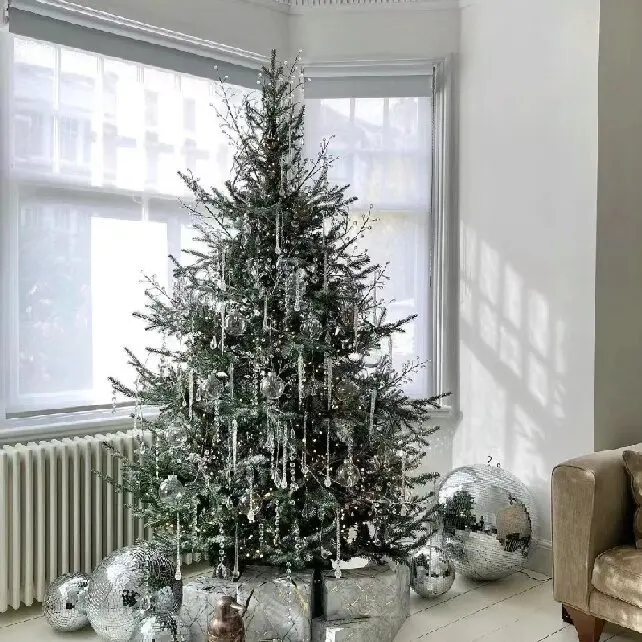 Creative Transparent Icicle Pendant for Christmas New Christmas Tree Decoration Threaded Pendant Tree Crystal Hanging Decoration