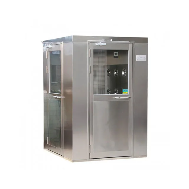  Low cost class 100 electrical interlock disinfection air shower for clean