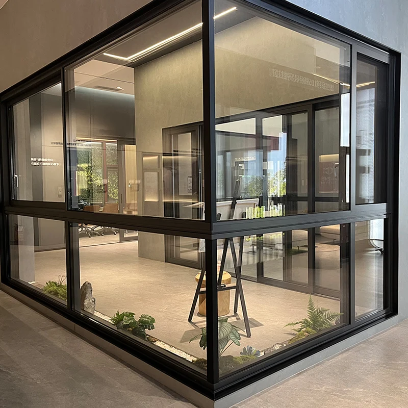 Wholesale Aluminium Glass Price 3 Track Design Safety Sliding Windows for Homes Building