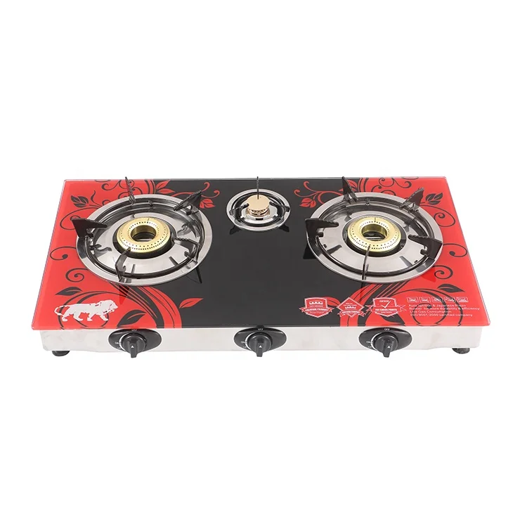 Закаленная Горячая тарелка для ресторана wok premium 3 Большая горелка плита верхний лист газовая плита стеклянная панель