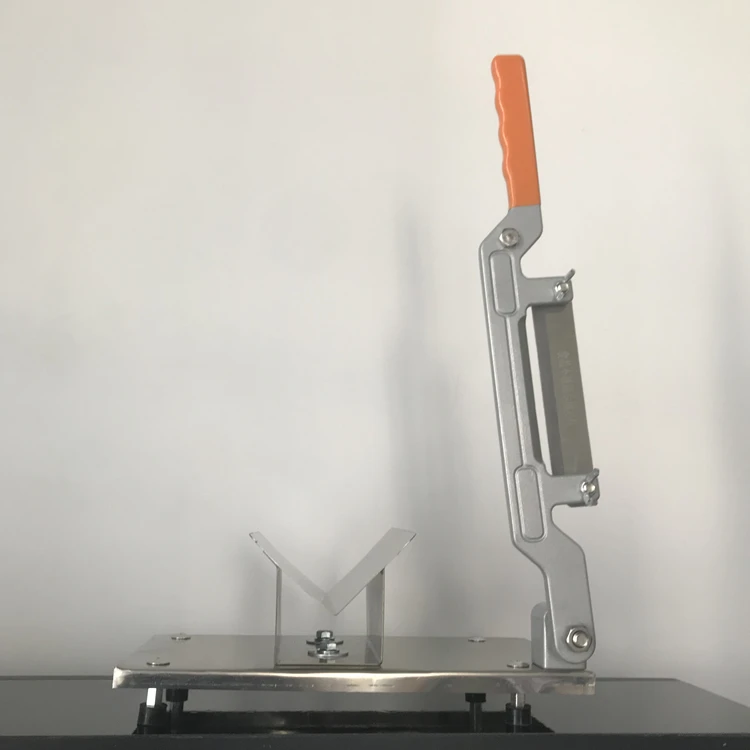 Portable fresh frozen meat slicer machine small stainless steel bacon slicer with antislip handle