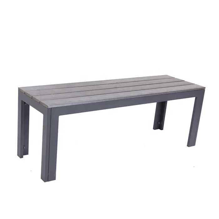 CLASSIC OUTDOOR GARDEN PARK LONG WOOD PLASTIC BENCH CHAIR