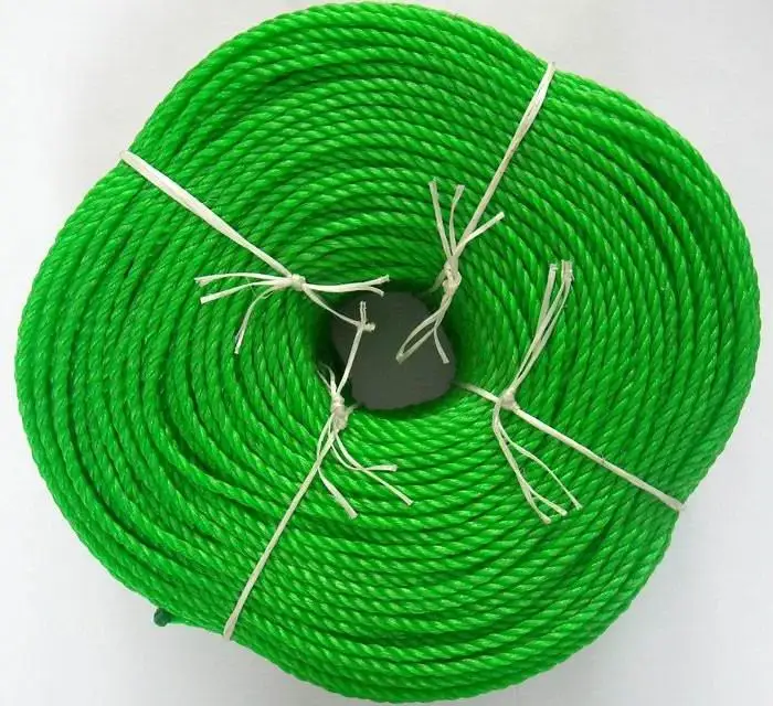 100% чистый материал полиэтиленовая веревка веревку полиэтилена HDPE витой 3 нити упаковка