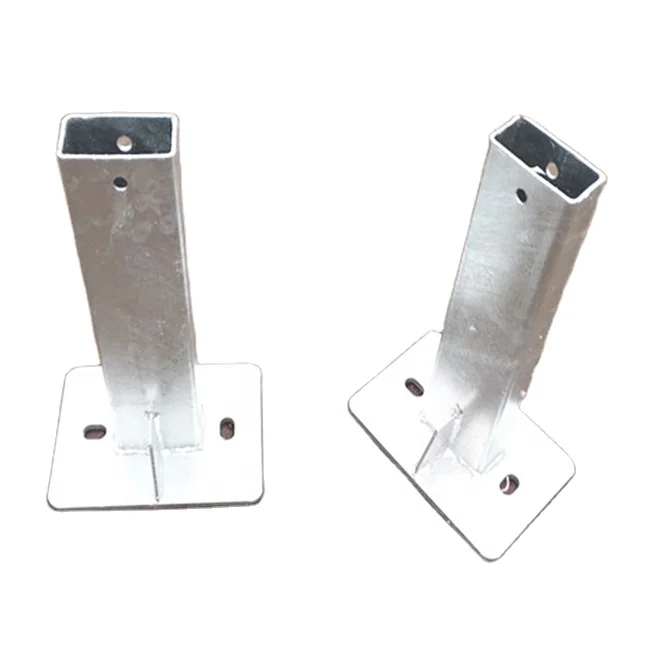 Hot dipped galvanized fence post base plate ground anchor pole plate