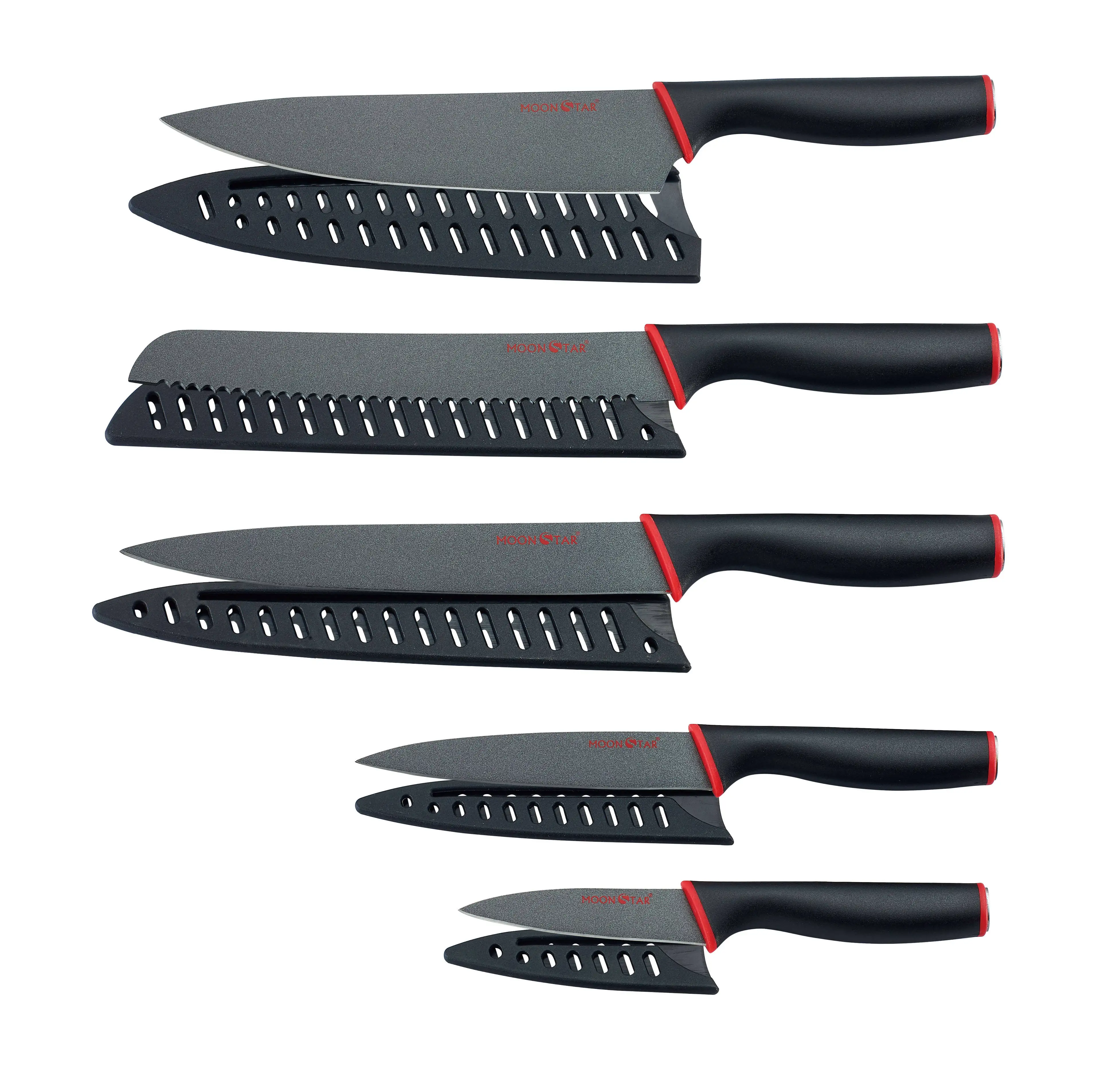 5 Pcs Kitchen Knife Set Professional Chef Knives Damascus Pattern Stainless Steel Cooking Knife