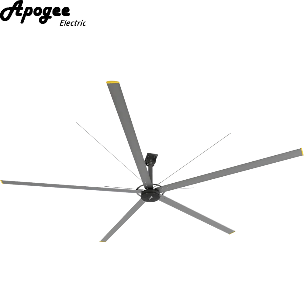 Большой промышленный потолочный вентилятор Apogee 24ft hvls с бесщеточным двигателем pmsm в Малайзии для склада
