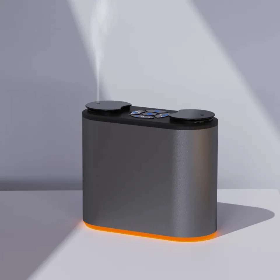 Smart Home Appliance Cordless Professional Grade Waterless Aromatherapy Nebulizer Diffuser Dual Nozzle Aroma Diffuser