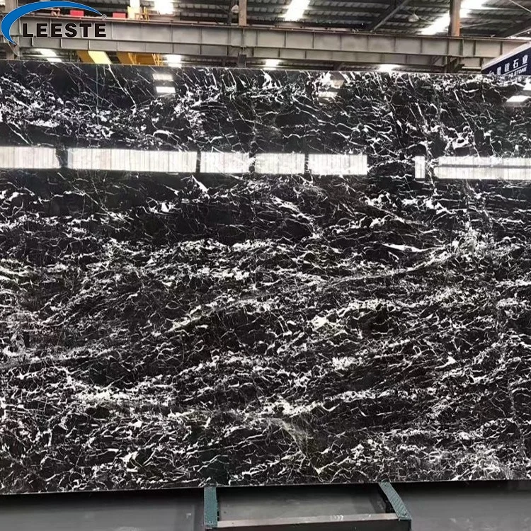 Wholesale imported Natural stone Italian Black Marble Slab