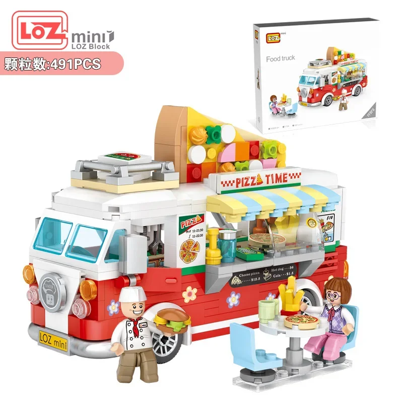 LOZ Blocks Amusement Park Building Bricks Bumper Car Game Machine Corsair Kids Abyss Drop Toy for Children Gift Drink Food Shop