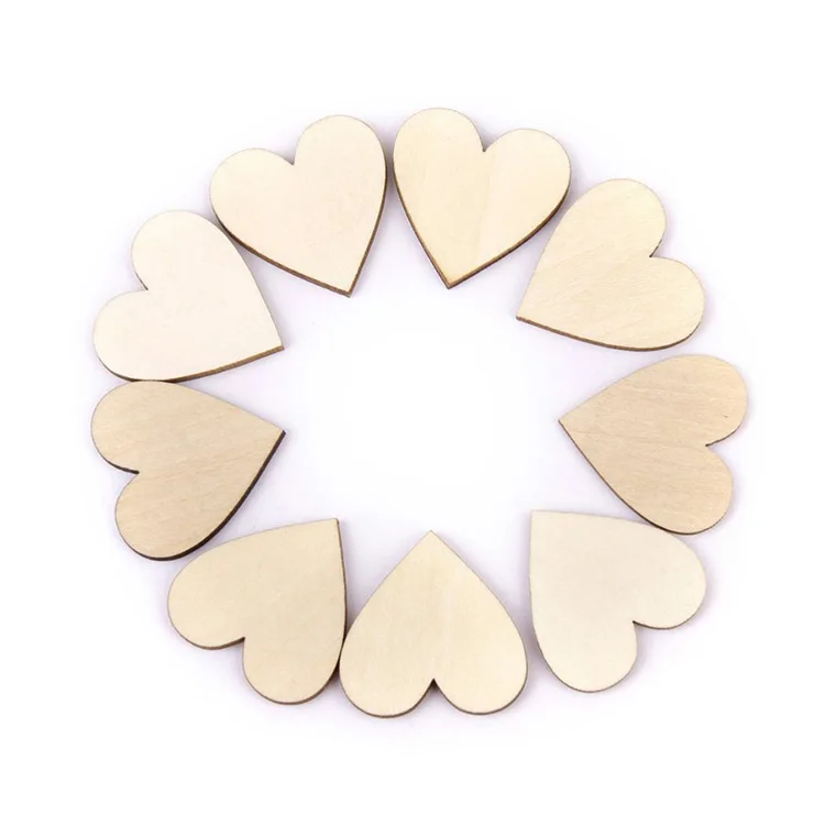 cheap plywood heart cutout valentine gift laser engraved wooden hearts