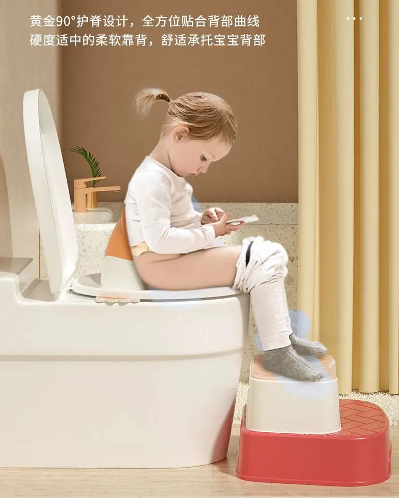 Kids Foldable Toilet Seat Children Potty Toilet Baby Folding Portable Travel Toilet Potty Training Seat Plastic Animal 2-5 Years