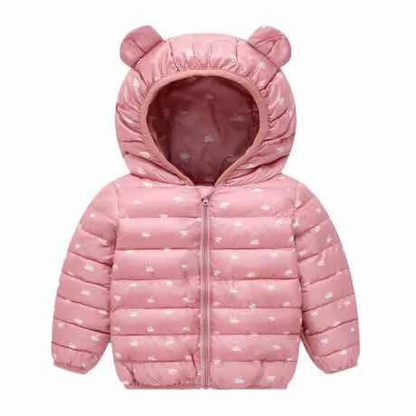 Детский хлопковый костюм Ear, детское утепленное пуховое пальто, цветная теплая куртка для младенцев