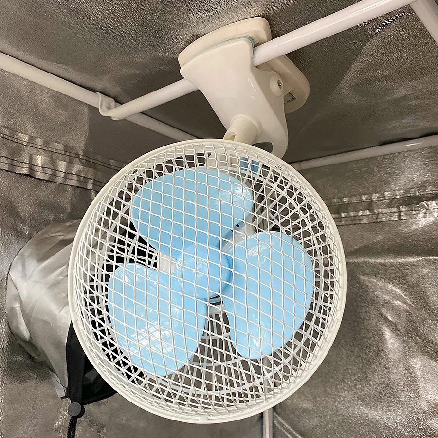 Sunshien Garden Customized Logo Mini Indoor Grow Tent Auto Oscillating Circulating Clip On Small Fan