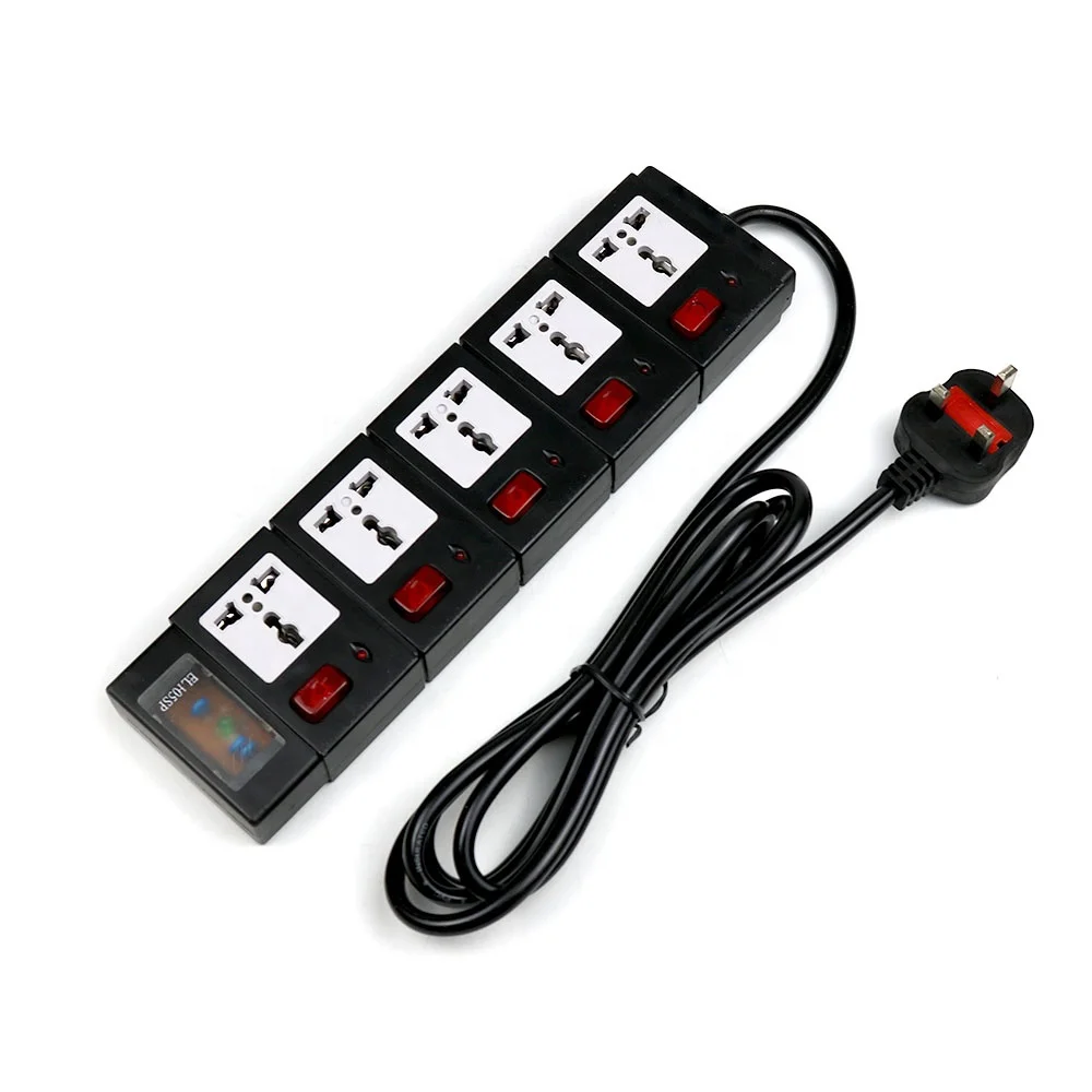 Model DZ-105 EU standard multi plug 5 way Electronic Power outlet eu standard extension electric socket