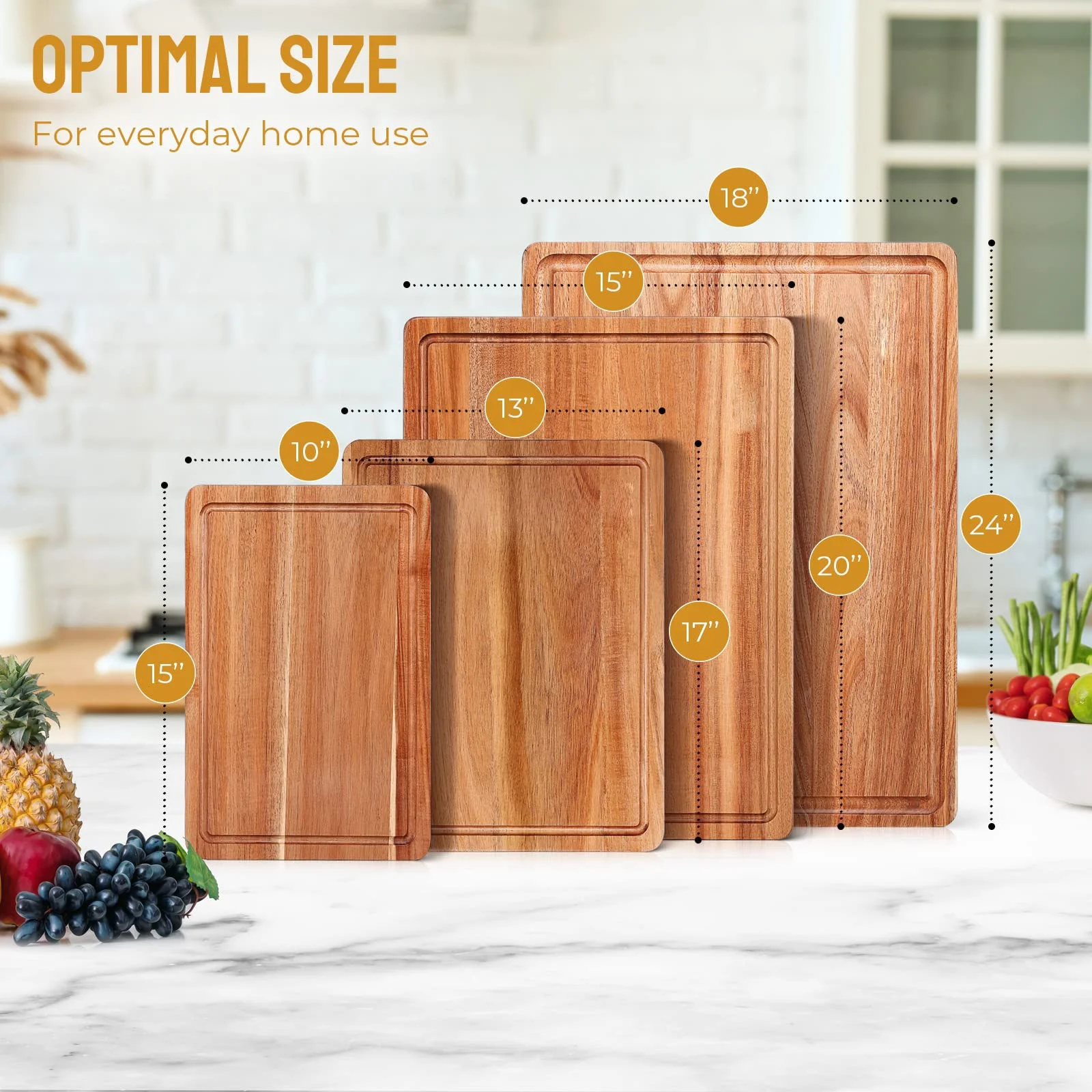 High quality large solid kitchen cutting board with sink can be customized logo Acacia wood cutting board