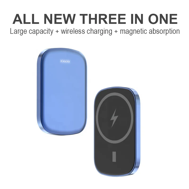 
New High Quality Magnet 5000-10000mA Wireless Qi Wireless Charger Power Bank Magnetic Wireless Charger for Iphone 13 12 11 