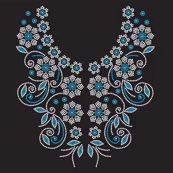 New arrival necklace ready design blue flower hotfix rhinestone cheer bows rhinestone transfer