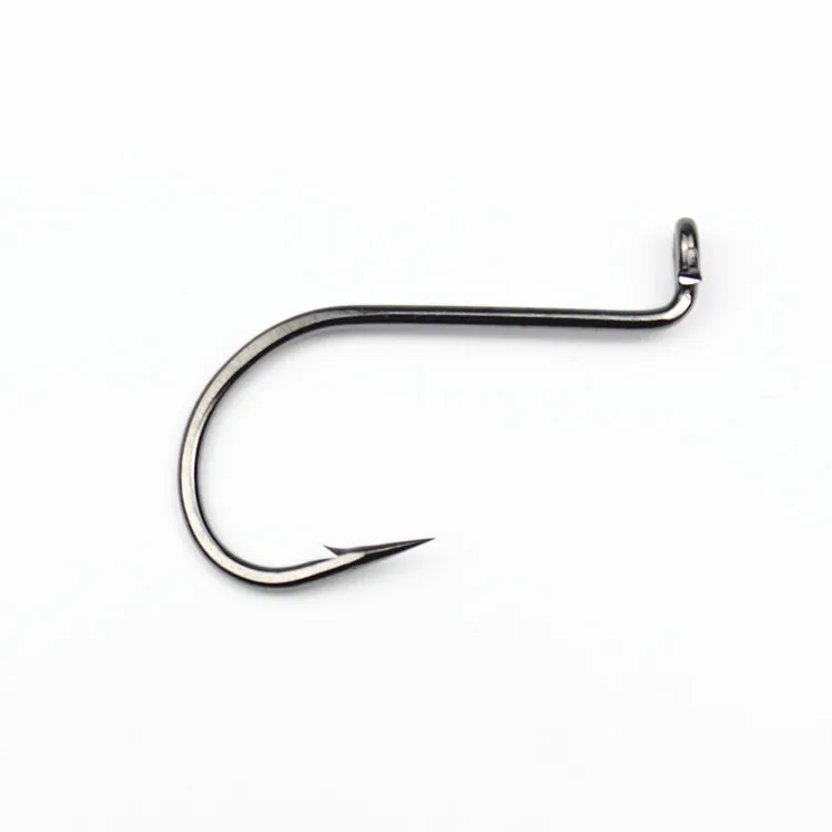 single Fishing Hooks Worm jigging bait Texas Rig Crank Hook with barb big carbon steel fishing hook for depth sea fishing
