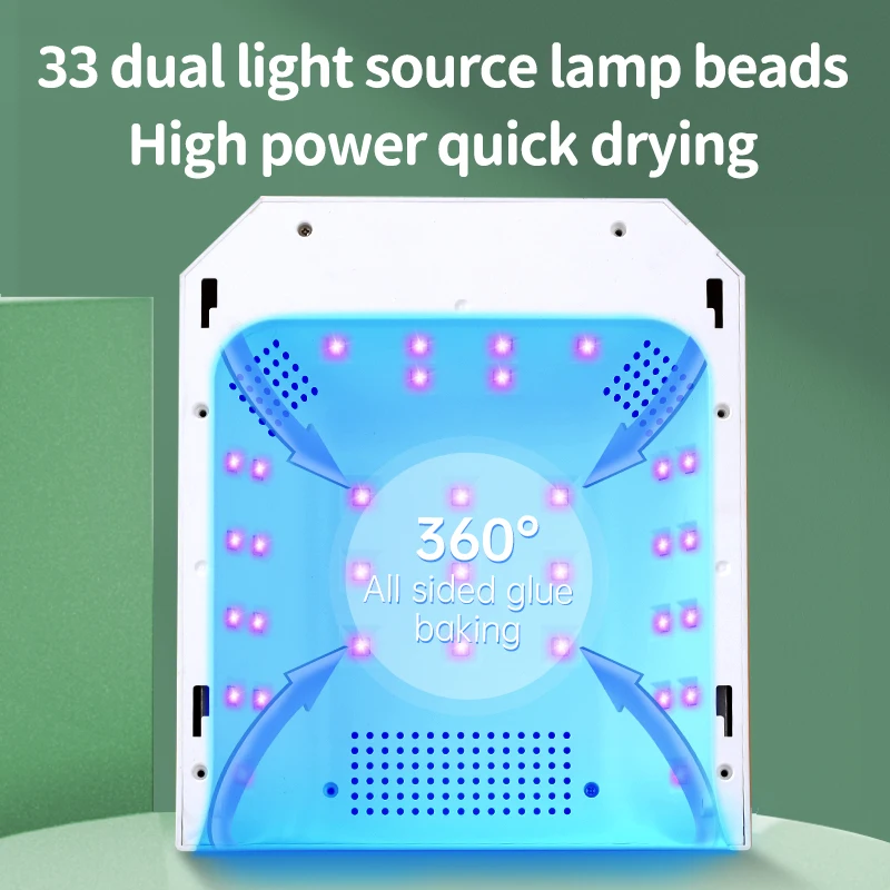 Wholesale High Quality Nail Salon Uv Light 33pcs Bulbs Gel Dryer 72w Uv Led Nail Lamp For Nails with 7800mah /15600mah battery
