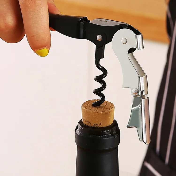 3 in 1 Stainless Steel Wine Beer Tool Bottle Cap Opener Metal Multifunctional Hippocampus Corkscrew