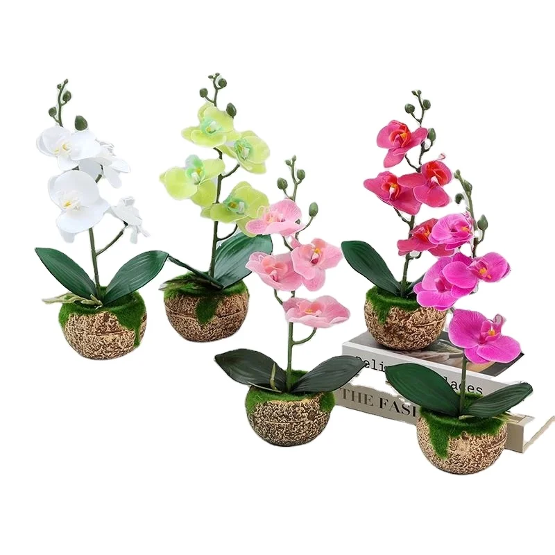 Wholesale Artificial 4-Head Butterfly Orchid Home Table Decoration Flowers High Quality Artificial Orchid