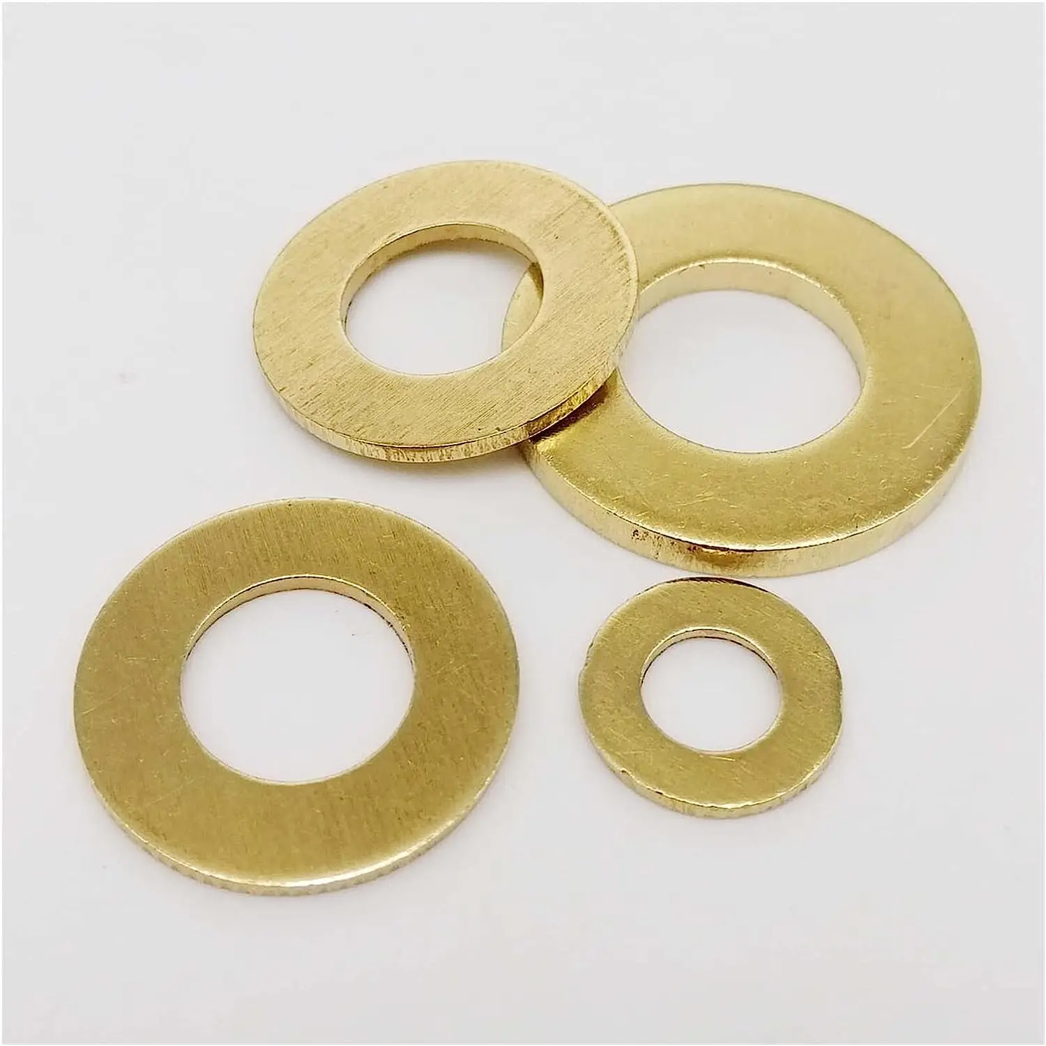 Custom M2 M2.5 M3 M4 M5 M6 M8 M10 M12 GB97 DIN125 Solid Brass Copper Flat Washer Plain Gasket Pad