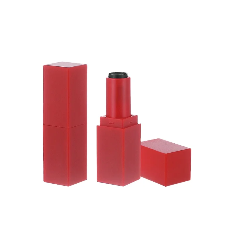 2022 retro empty abs mini cosmetic lipstick container tube small 11.1mm inner sleeve matte red lipstick case